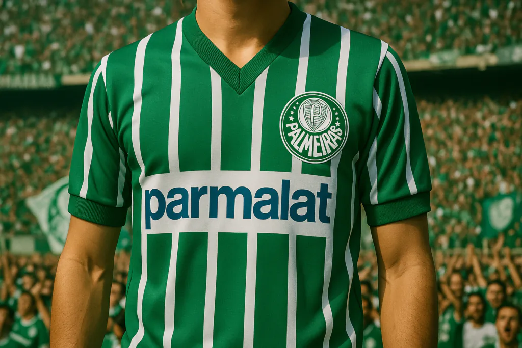 Camisas listradas do Palmeiras Anos 90 Mundo Retro